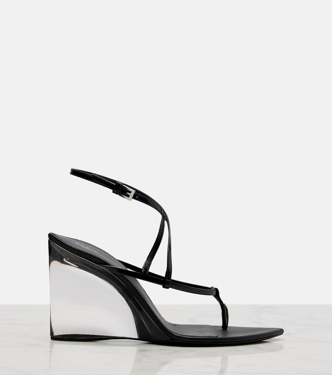 Wedge-Sandalen 90 aus Leder | Alaïa
