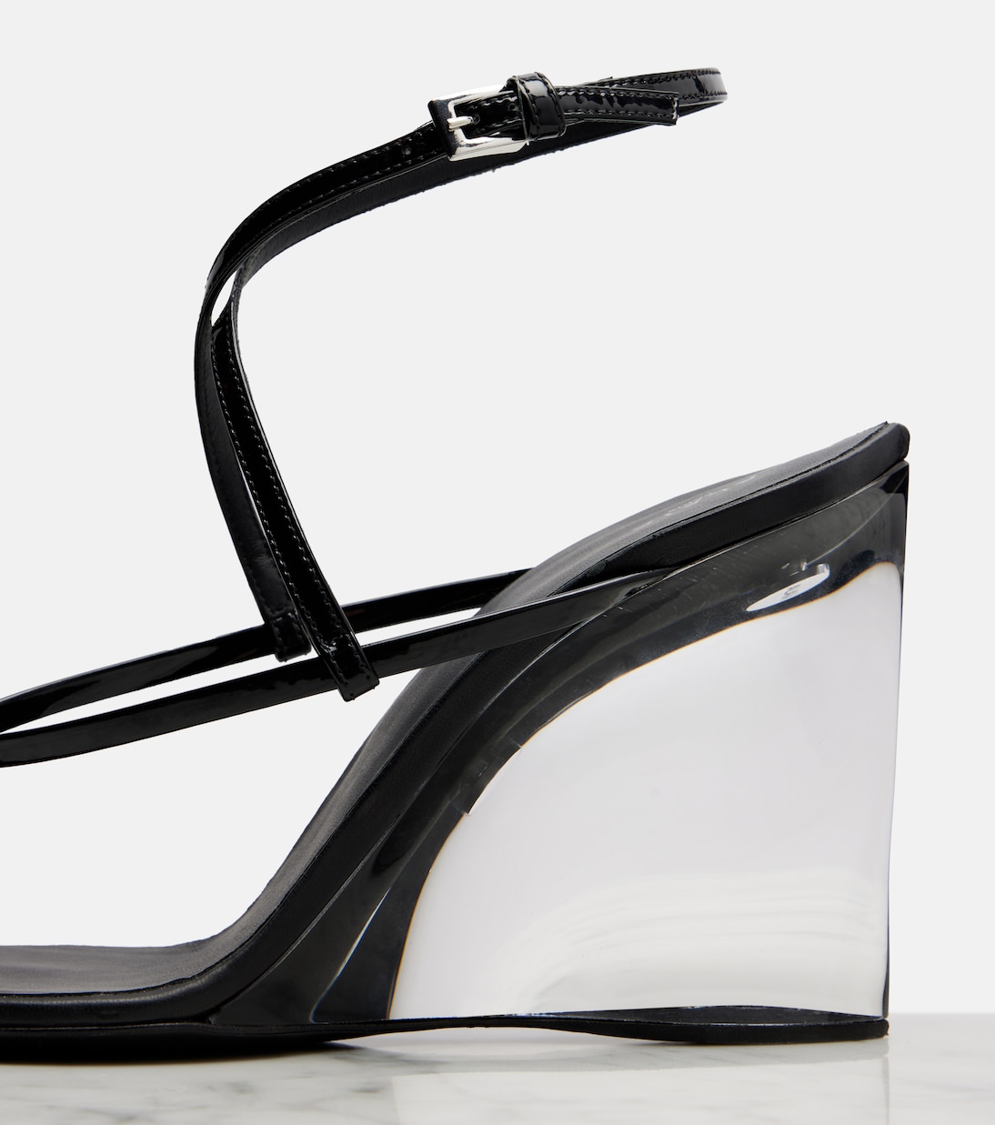 Wedge-Sandalen 90 aus Leder | Alaïa