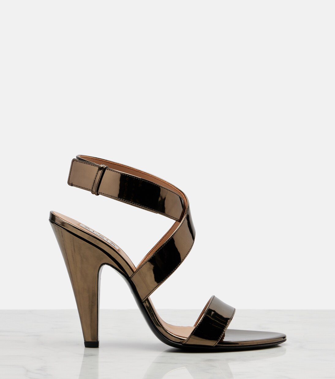 미러 레더 샌들 | Alaïa