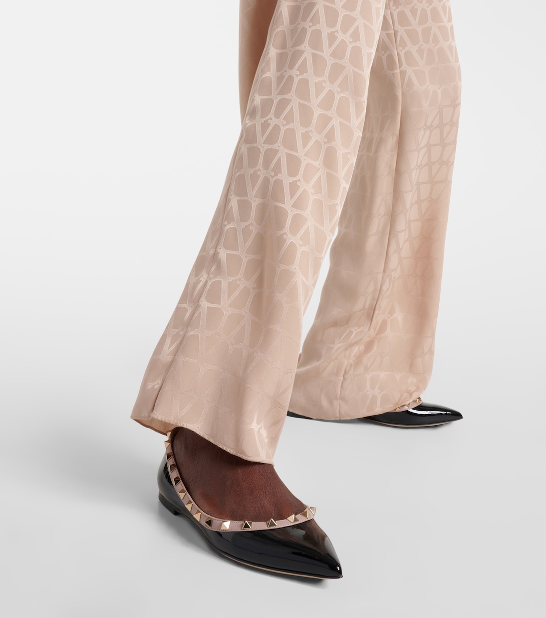 Ballerinas Rockstud aus Lackleder | Valentino Garavani