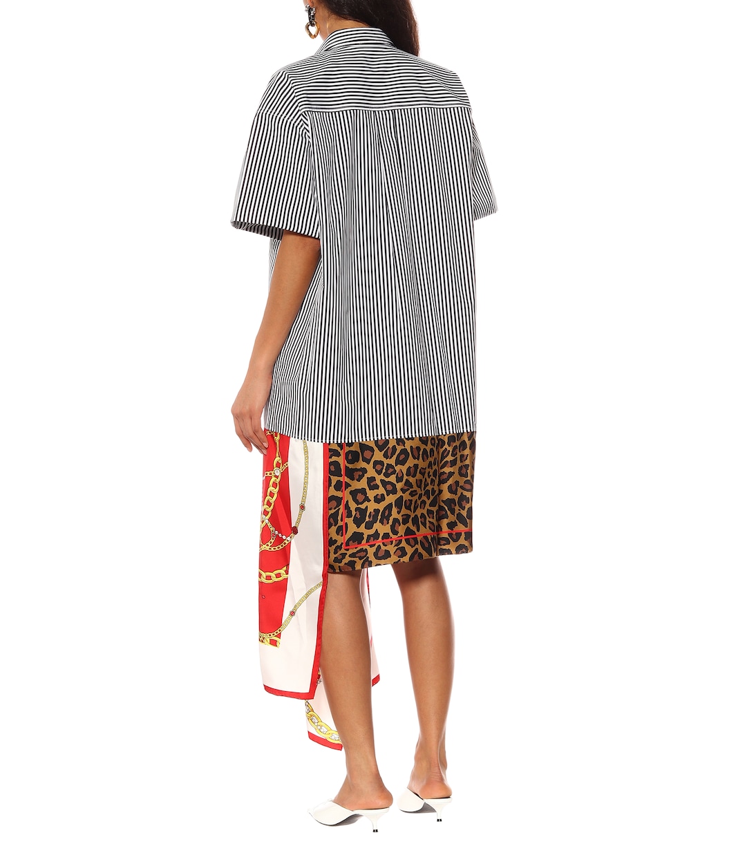 Vestido camisero de algodón y seda | Balenciaga