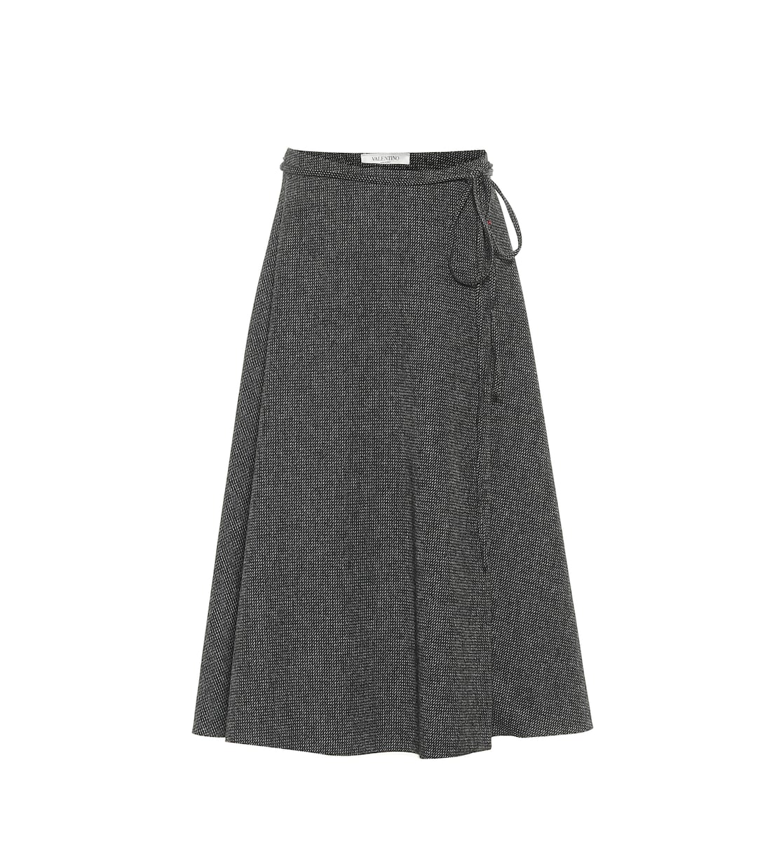 Valentino falda midi de crepé de lana | Valentino