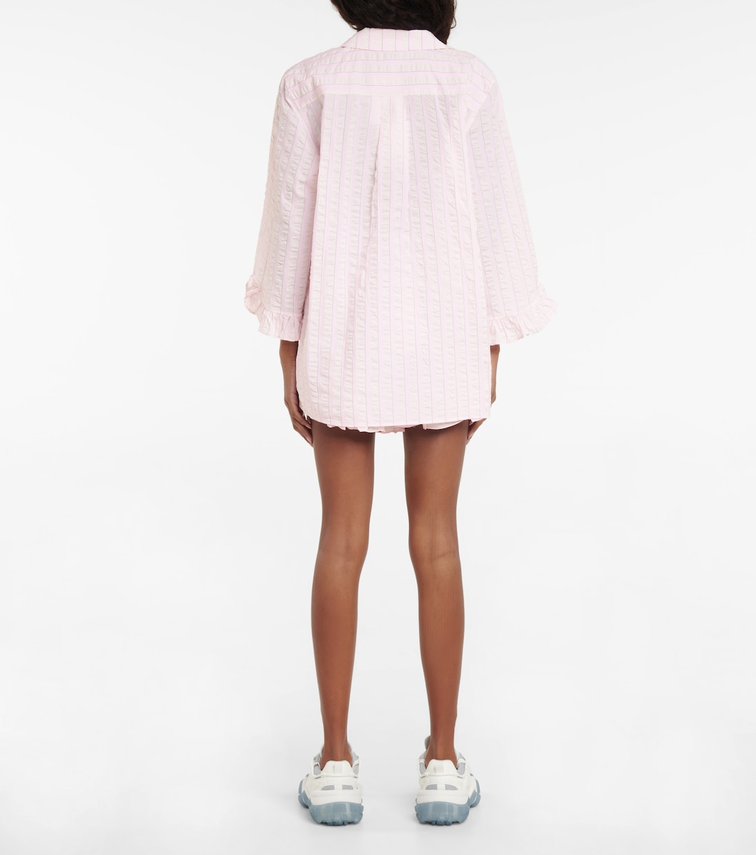 Camicia in seersucker a righe | Ganni
