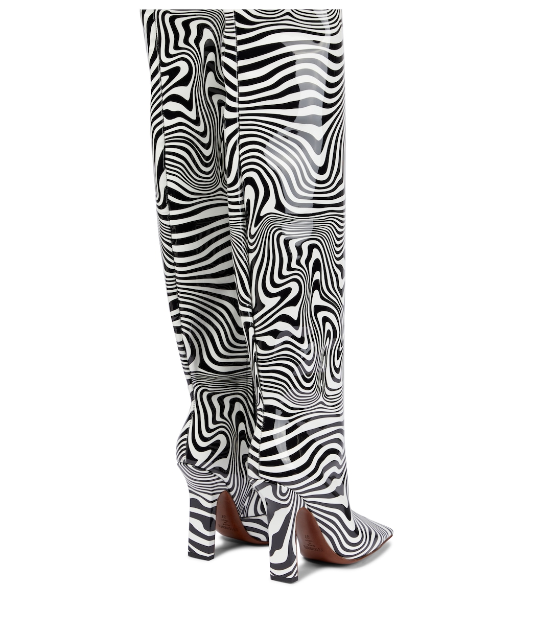 Zebra-print over-the-knee boots | Vetements