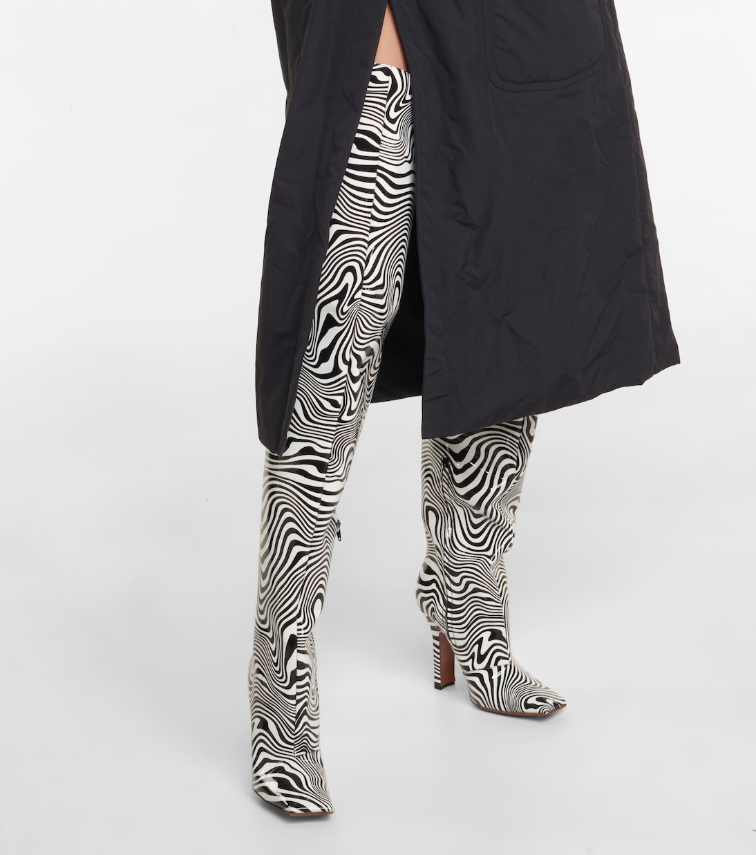 Zebra-print over-the-knee boots | Vetements