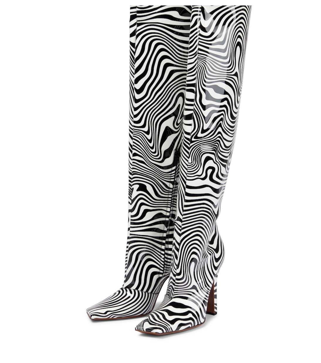 Zebra-print over-the-knee boots | Vetements