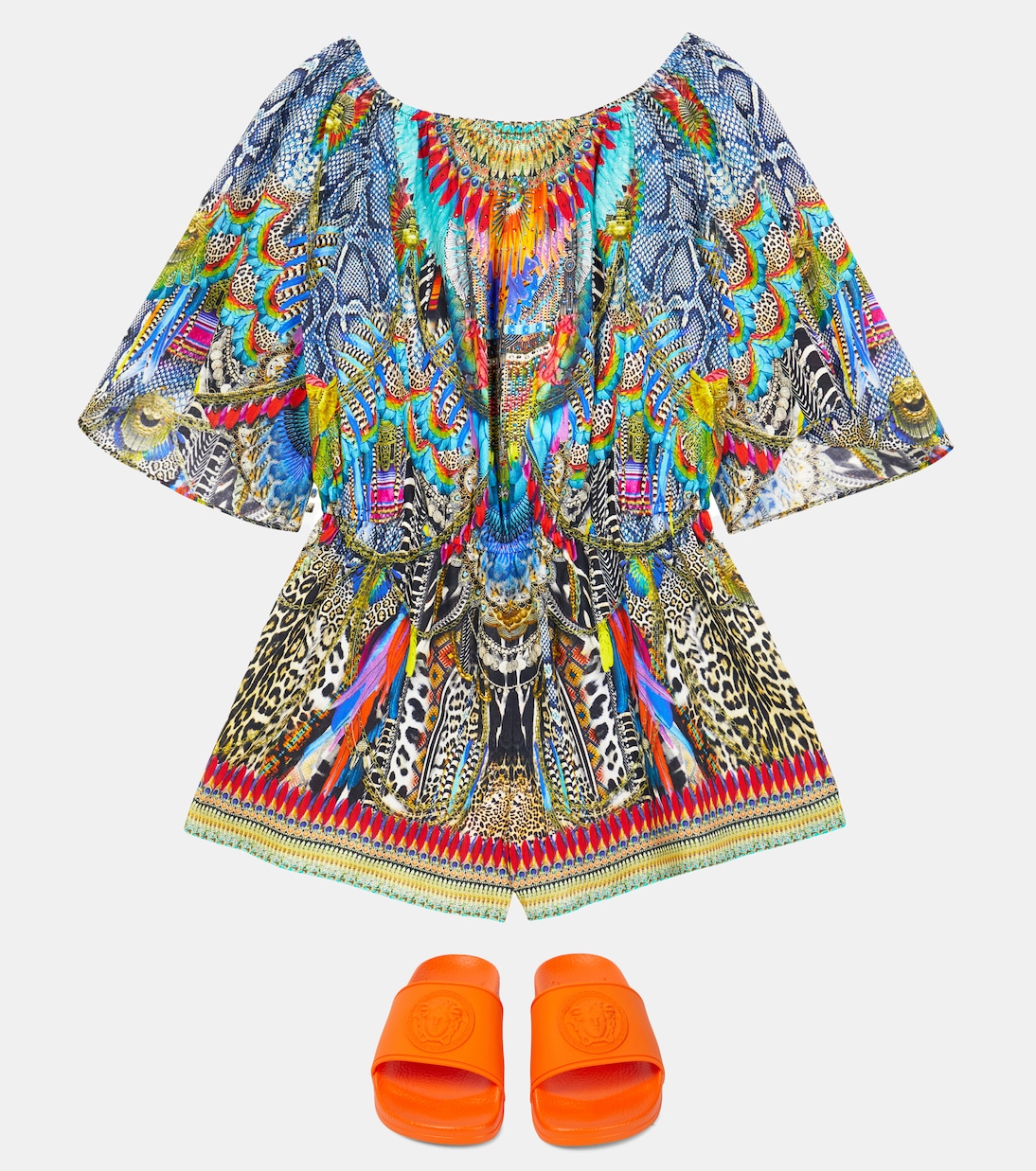 Bedruckter Playsuit aus Baumwolle | Camilla Kids