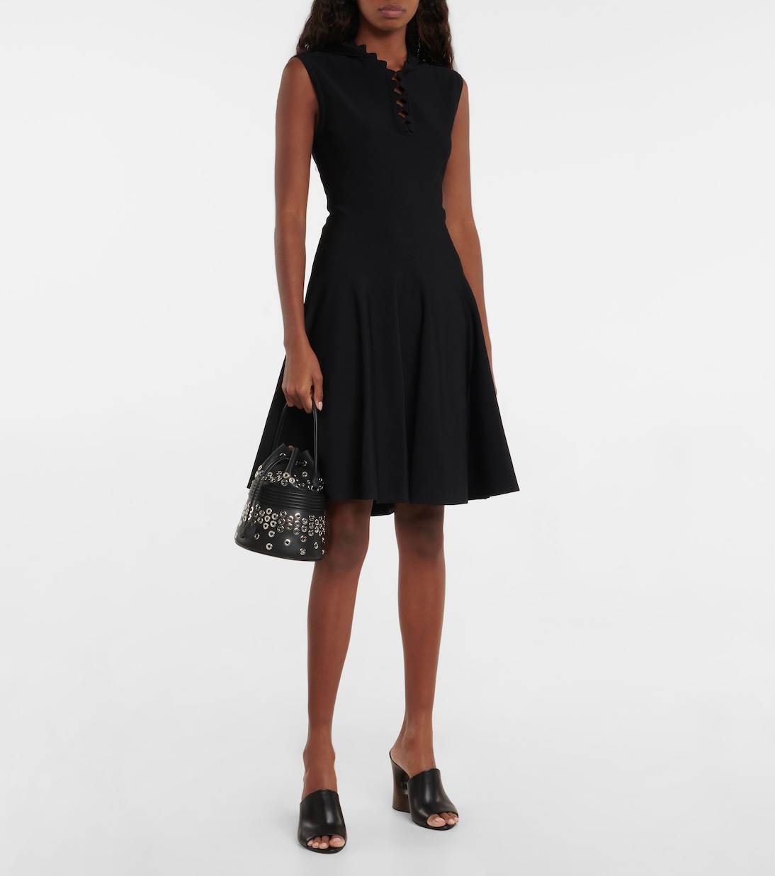 Miniabito in maglia con cappuccio | Alaïa