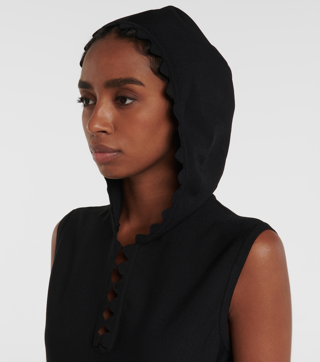 Miniabito in maglia con cappuccio | Alaïa