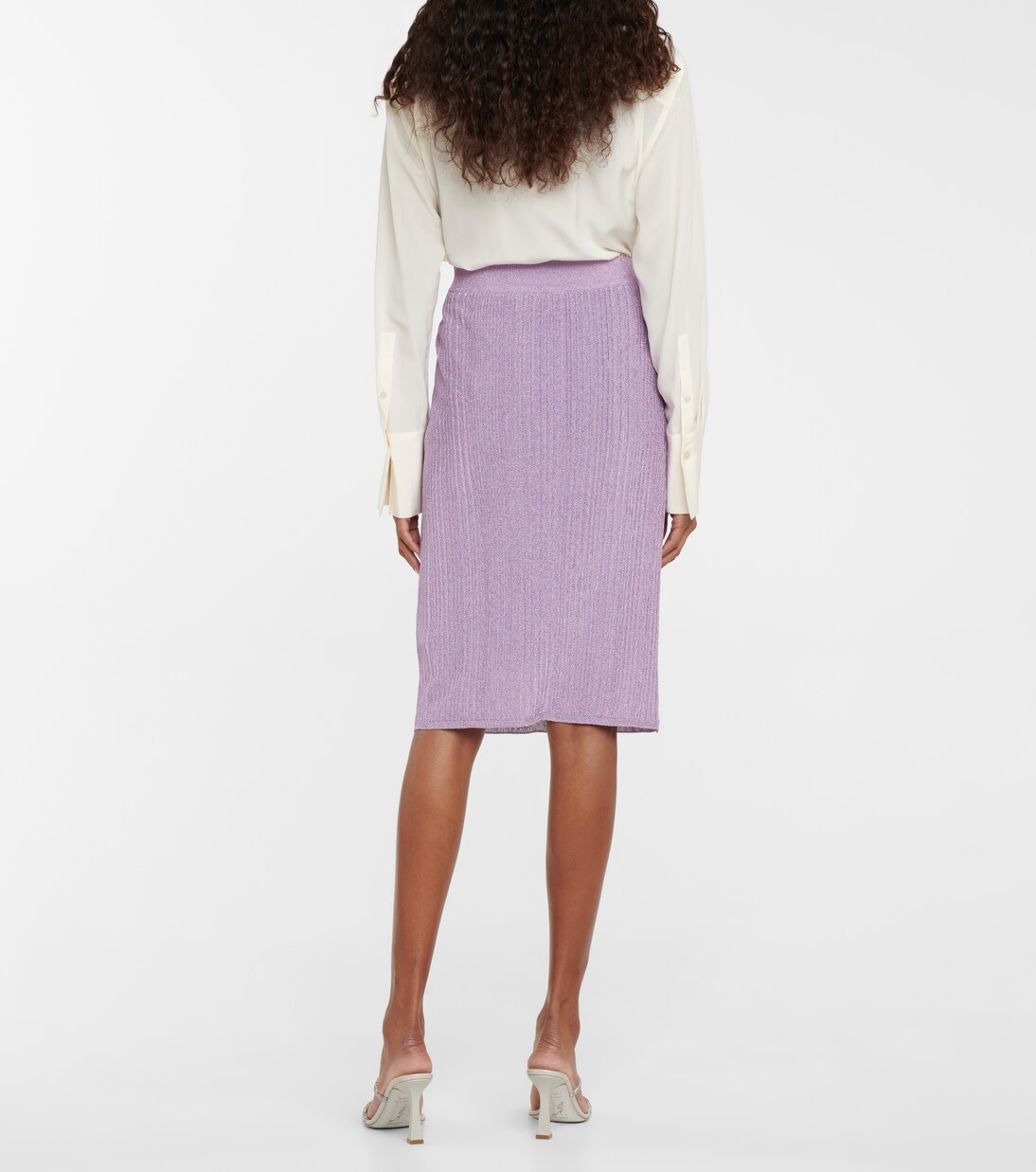 Falda midi Sleek Shine metalizada | Dorothee Schumacher