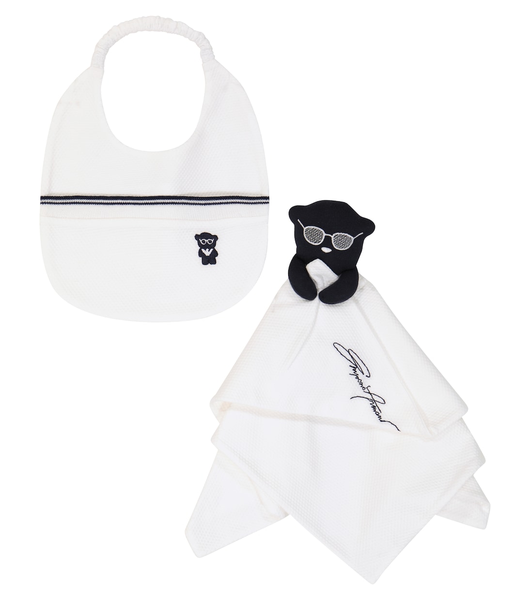 Baby Set aus Lätzchen und Tuch mit Kuscheltier | Emporio Armani Kids