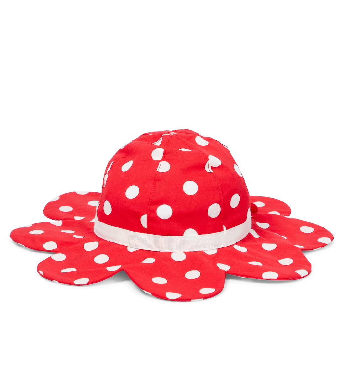 Cappello in popeline di cotone a pois | Monnalisa