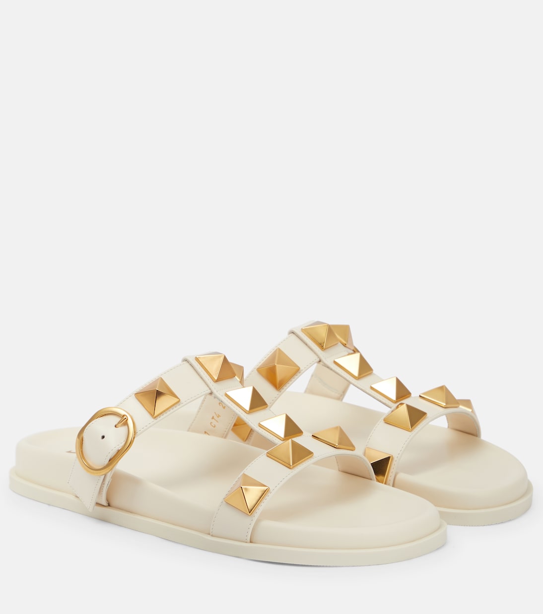 Roman Stud leather slides | Valentino Garavani