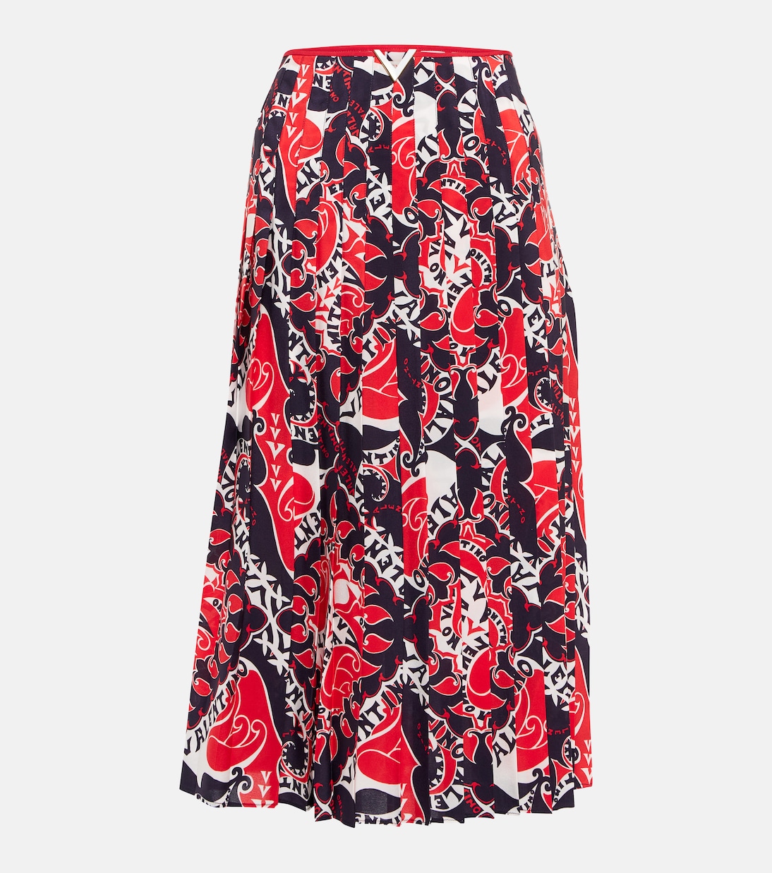 VGOLD printed silk midi skirt | Valentino