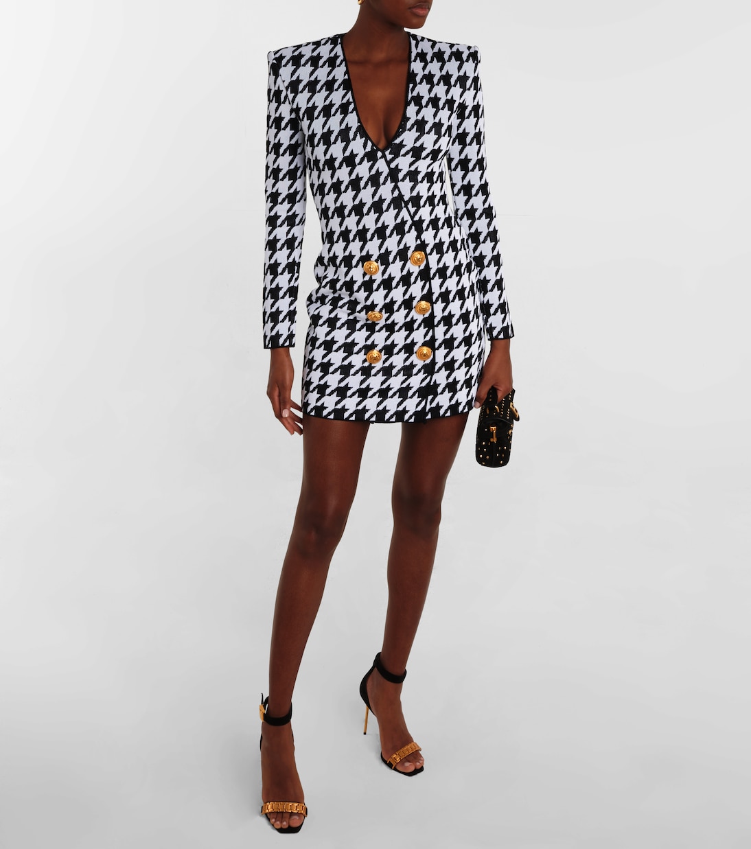 Miniabito in jacquard pied-de-poule | Balmain