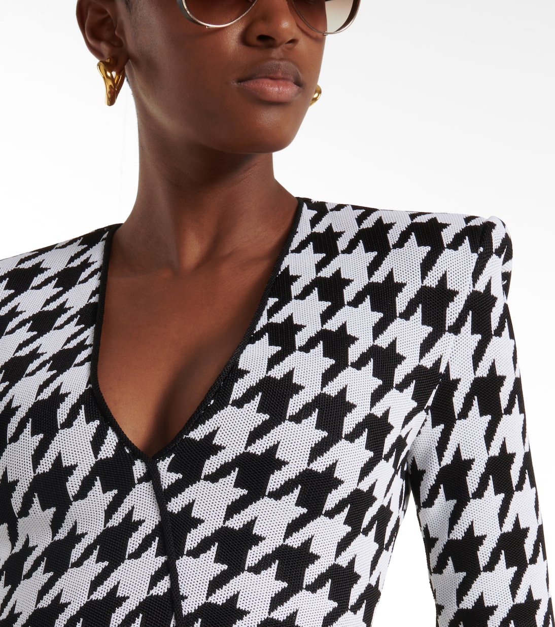 Miniabito in jacquard pied-de-poule | Balmain