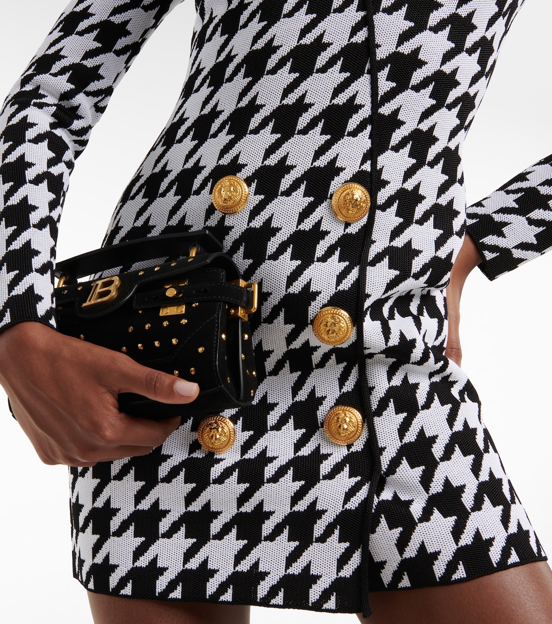 Miniabito in jacquard pied-de-poule | Balmain
