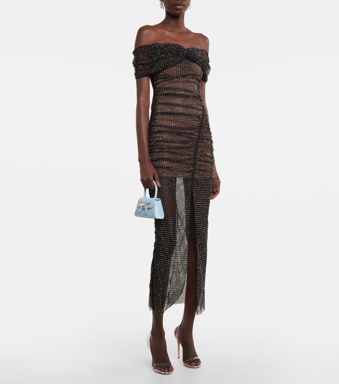 Embellished net dress | Self-Portrait