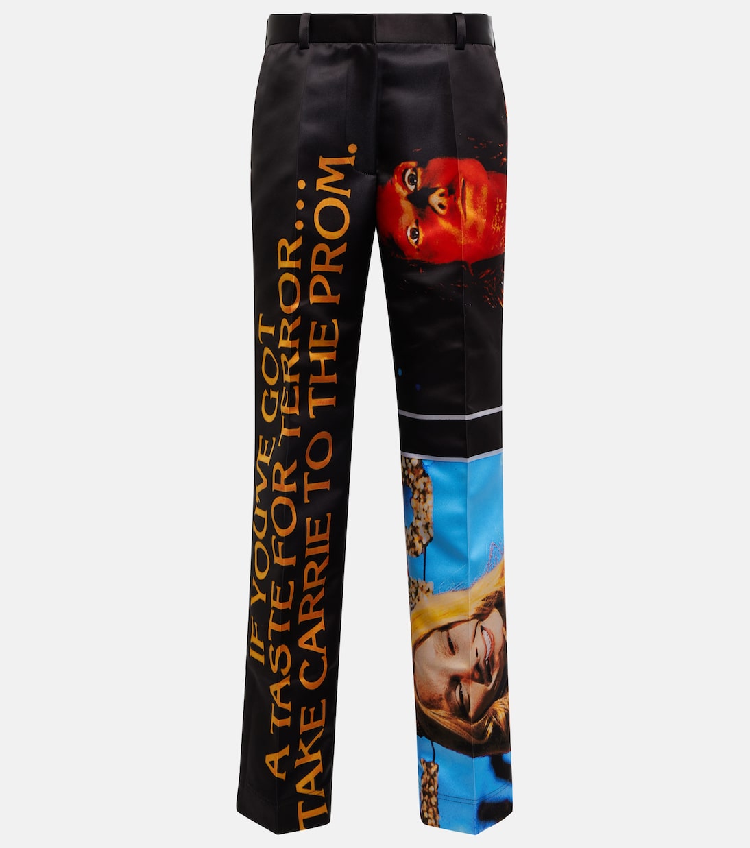 Pantaloni regular in raso stampato | JW Anderson
