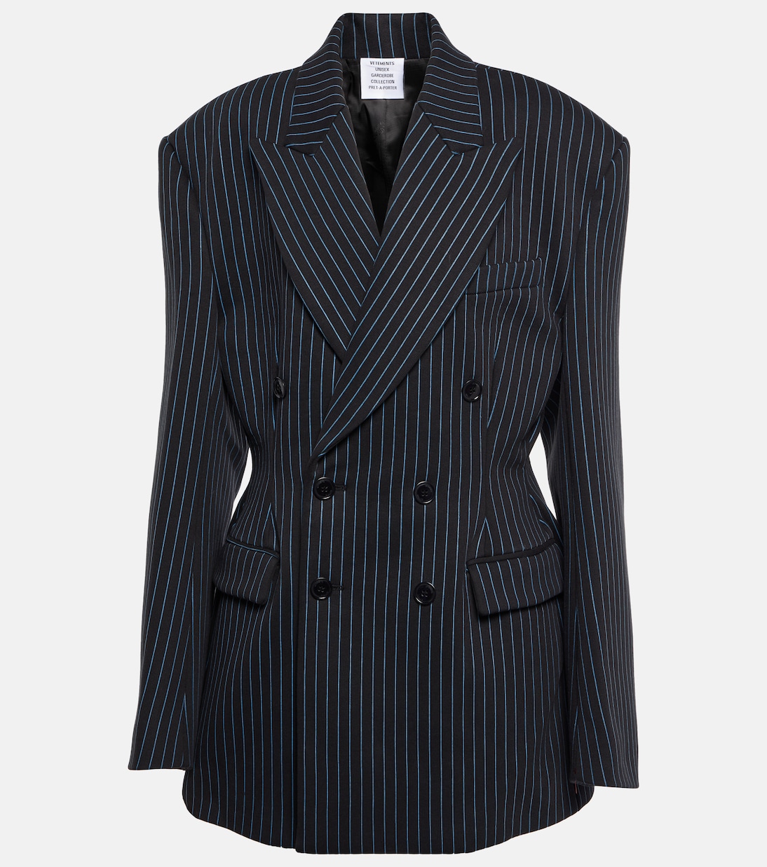 Blazer rayé en coton mélangé | Vetements