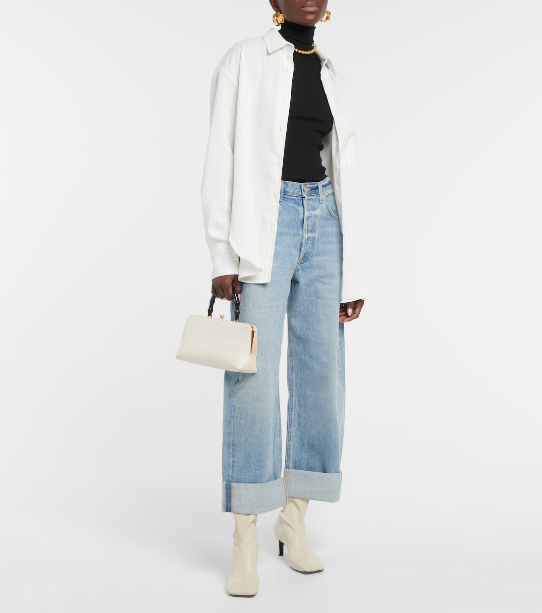 Jeans anchos cropped Ayla de tiro medio | Citizens of Humanity