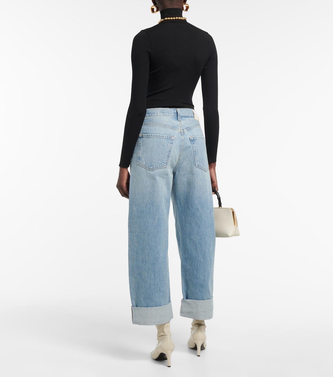Jeans anchos cropped Ayla de tiro medio | Citizens of Humanity