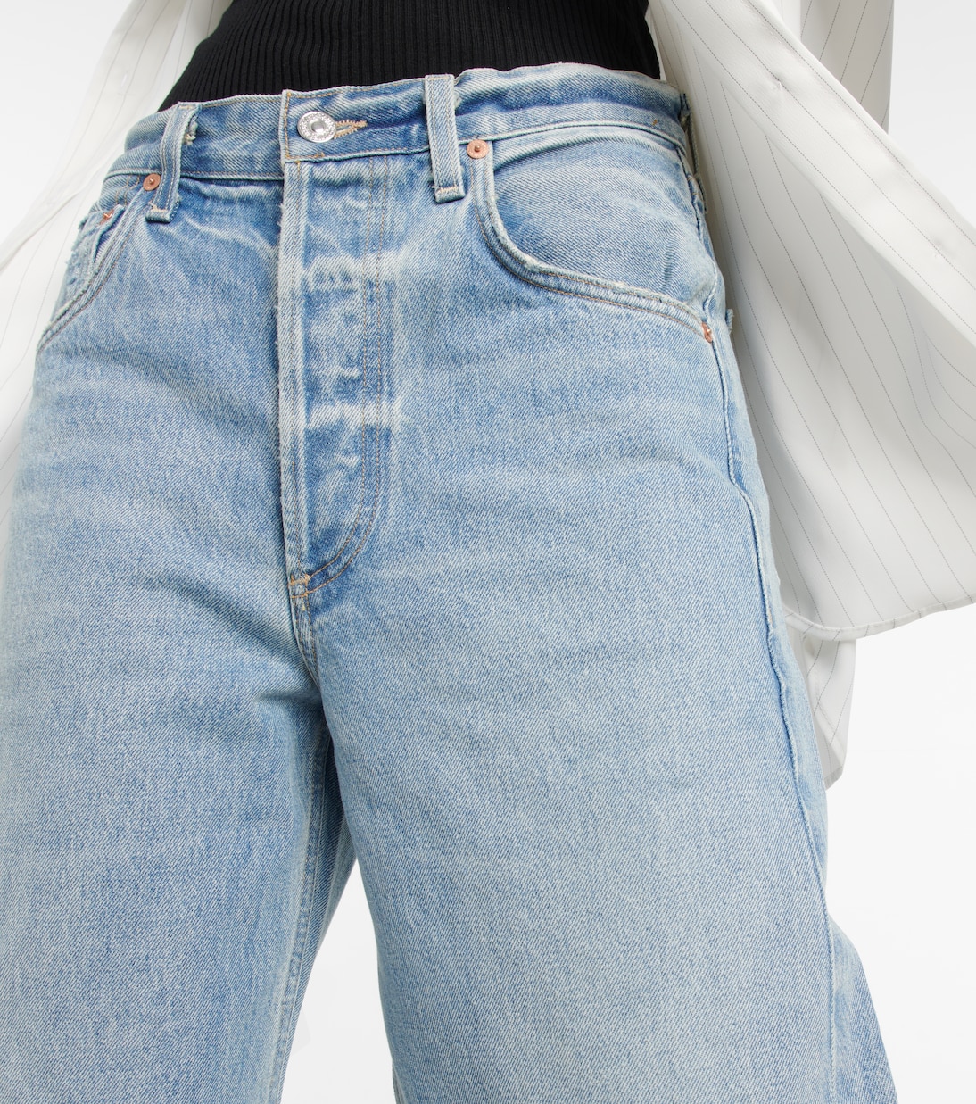 Jeans anchos cropped Ayla de tiro medio | Citizens of Humanity