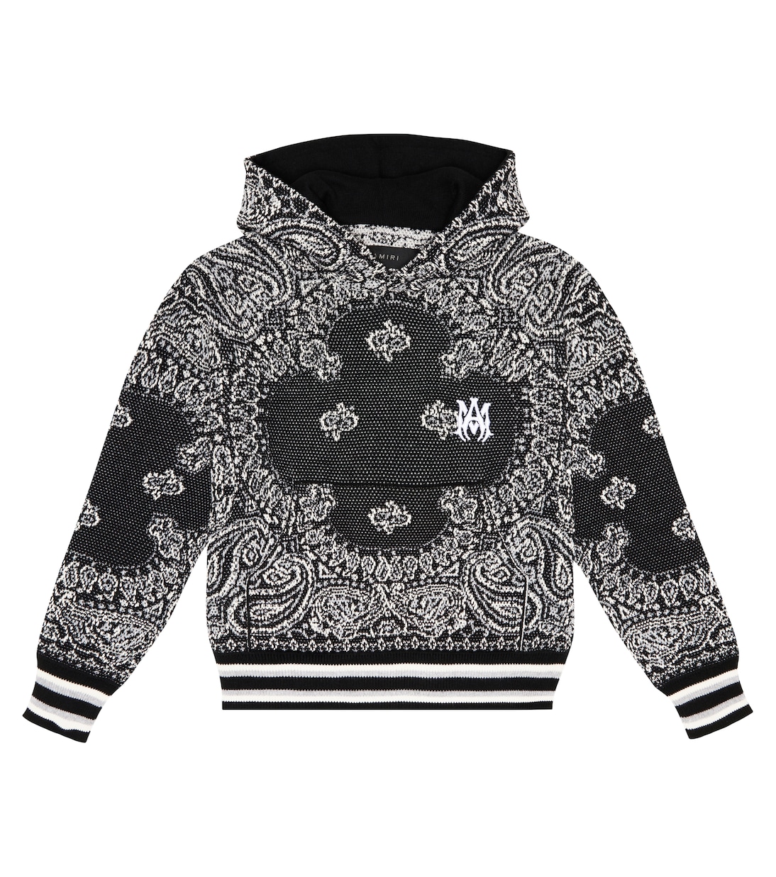 Cotton and cashmere bandana hoodie | Amiri Kids