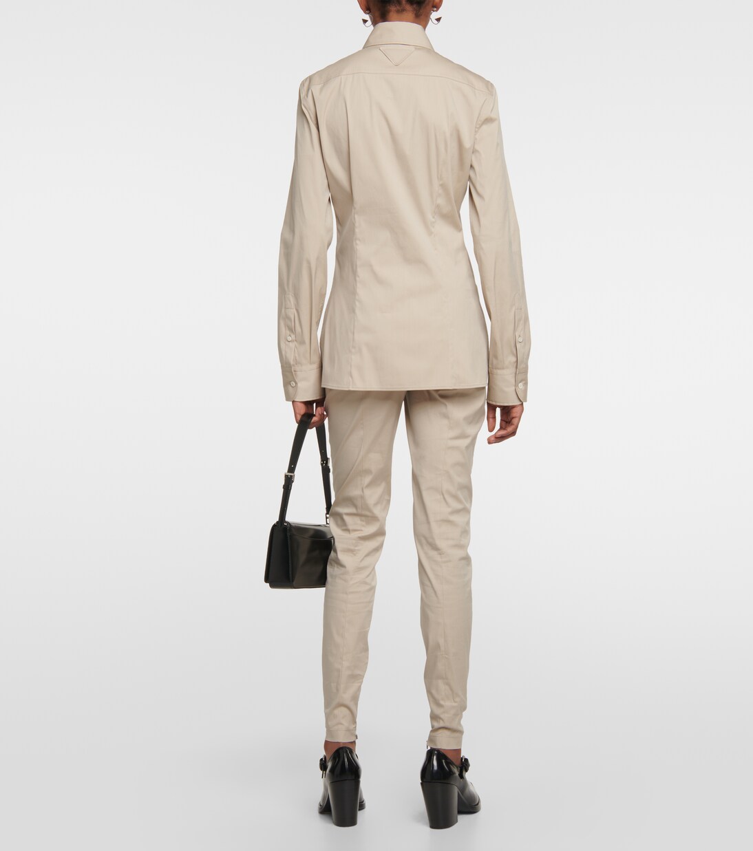 Camicia in popeline di misto cotone | Prada