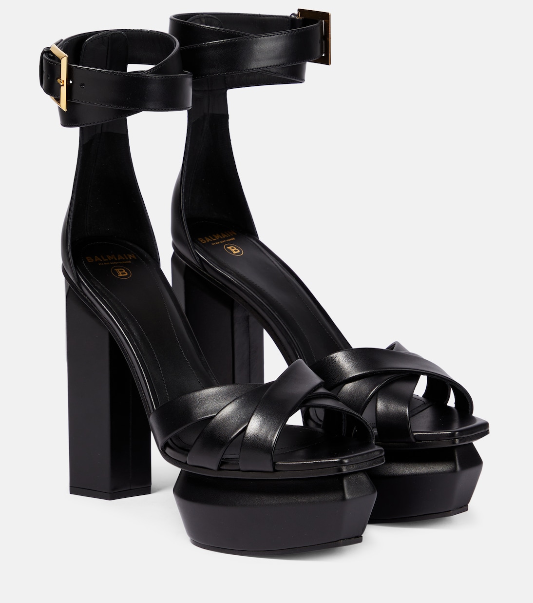 Sandales Ava à plateau en cuir | Balmain