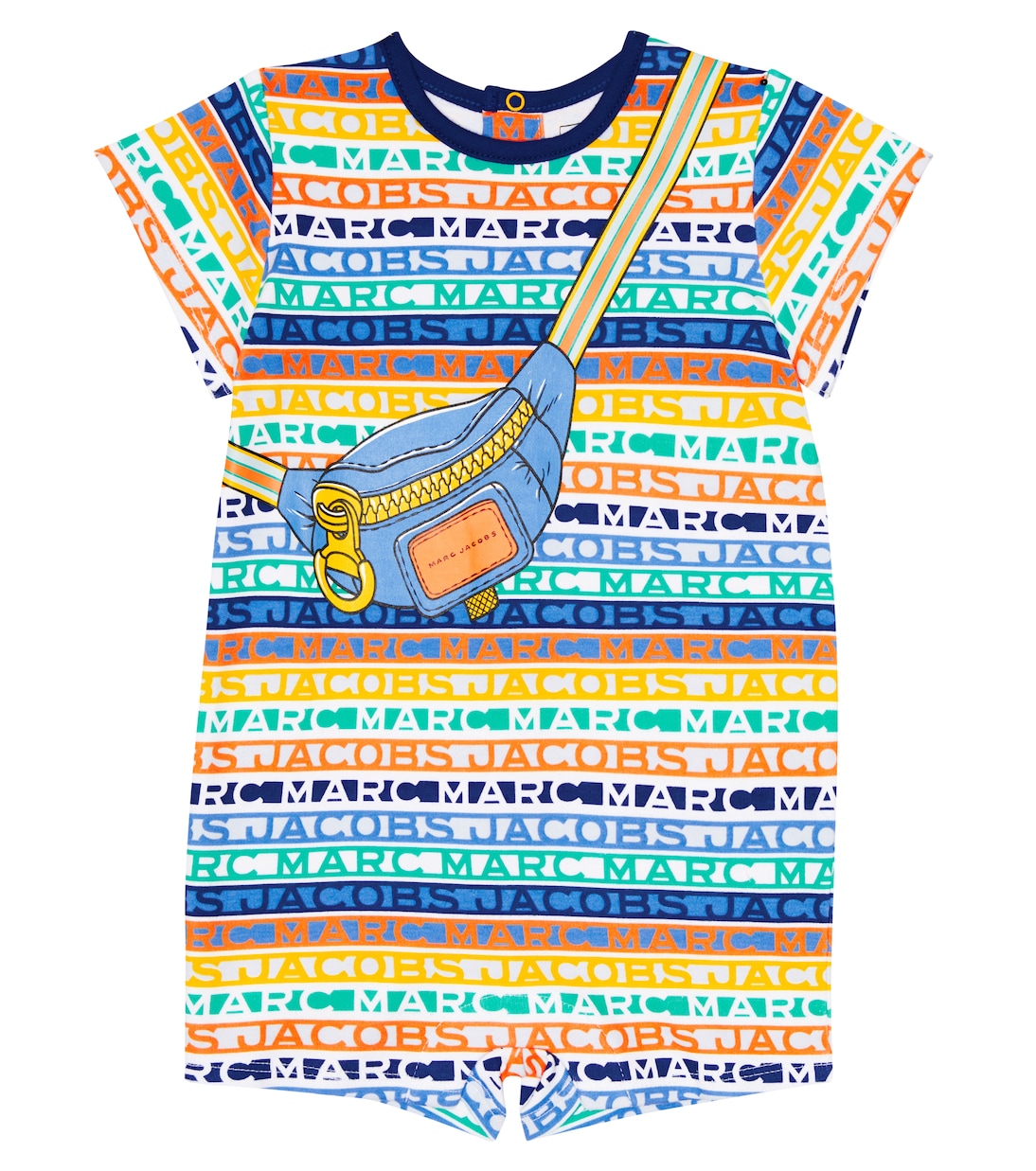 Baby - Jumpsuit corta in jersey di cotone con logo | Marc Jacobs Kids