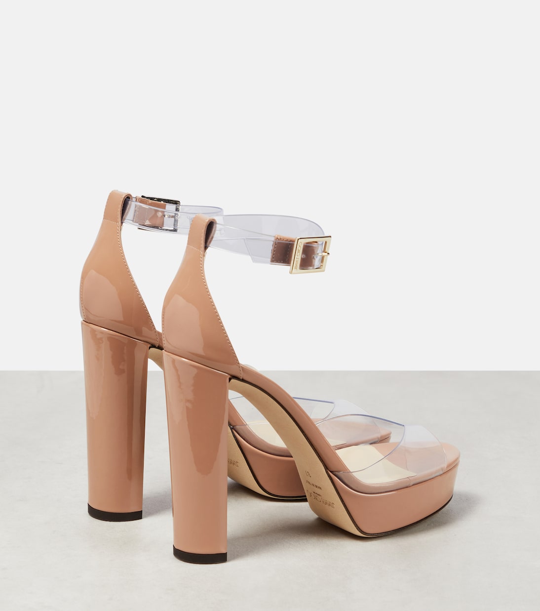 Sandali Albi 120 in PVC e vernice con plateau | Jimmy Choo