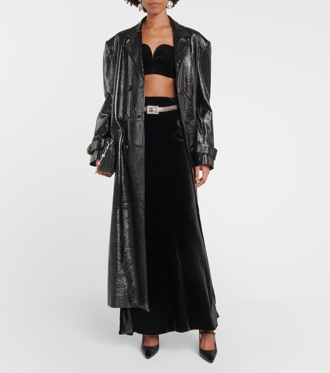 High-rise silk-blend maxi skirt | Alessandra Rich