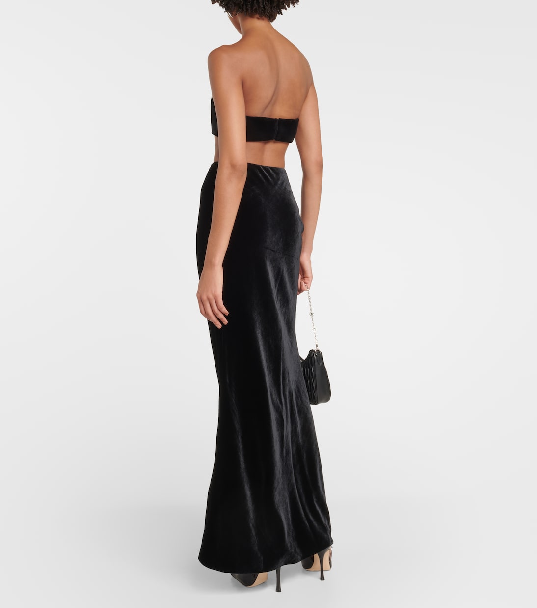 High-rise silk-blend maxi skirt | Alessandra Rich