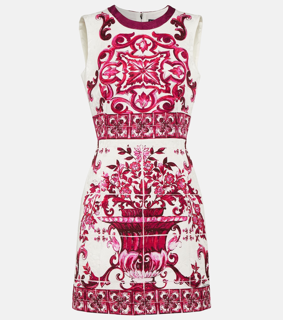 Vestido corto brocado estampado | Dolce&Gabbana