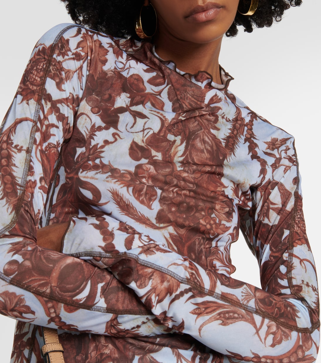 Halcyon floral jersey top | KNWLS