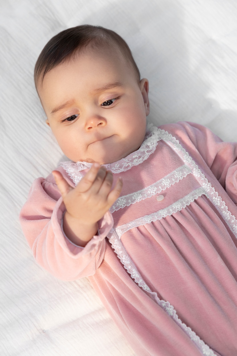 Baby - Tutina in velluto con pizzo | Tartine et Chocolat