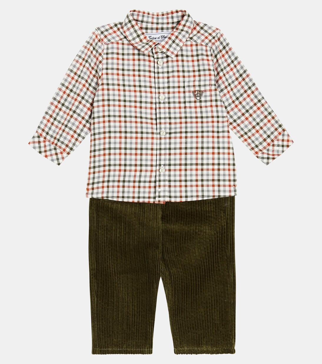 Baby cotton jersey shirt and pants set | Tartine et Chocolat