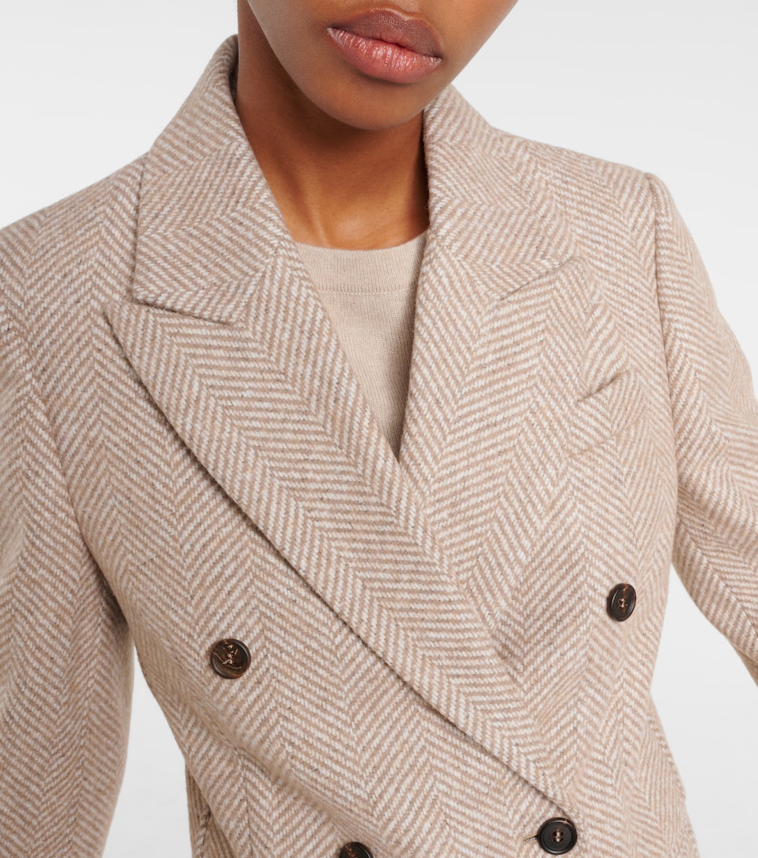 Blazer doppiopetto in misto lana | Brunello Cucinelli