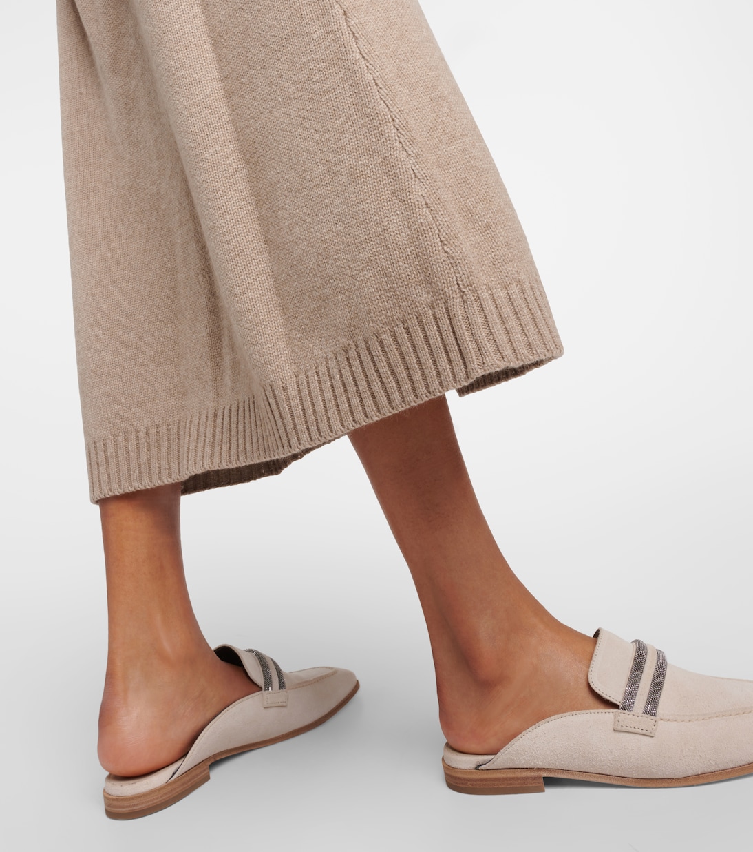 Wool and silk blend midi skirt | Brunello Cucinelli
