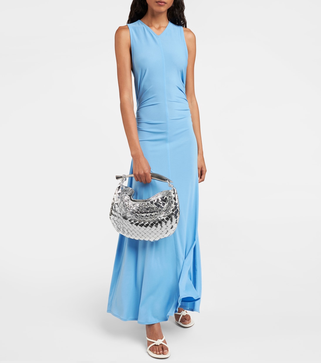 Sardine Intrecciato mirrored leather tote bag | Bottega Veneta