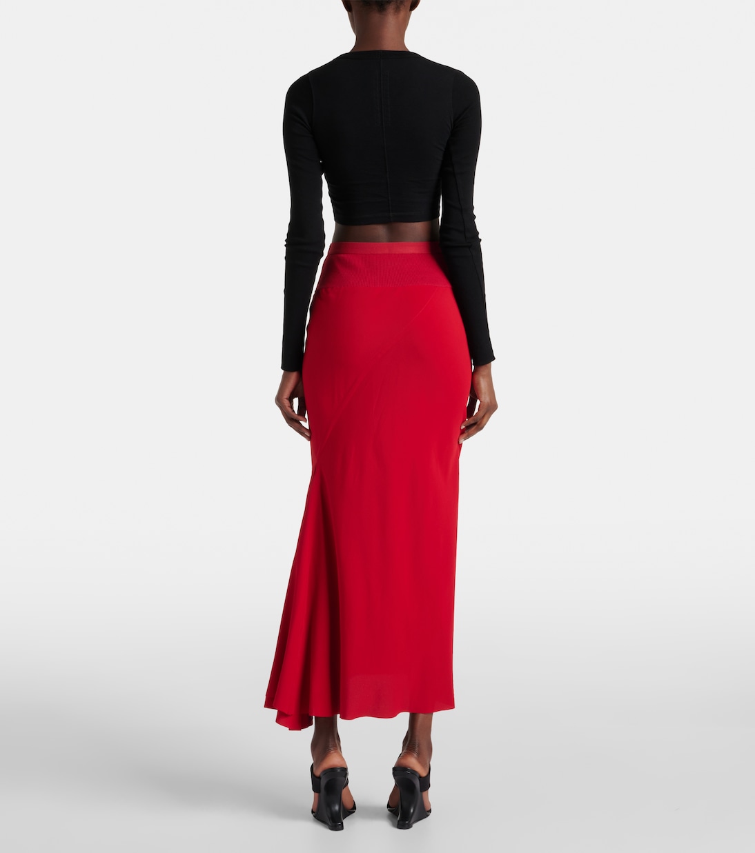 Falda midi de tiro alto | Rick Owens