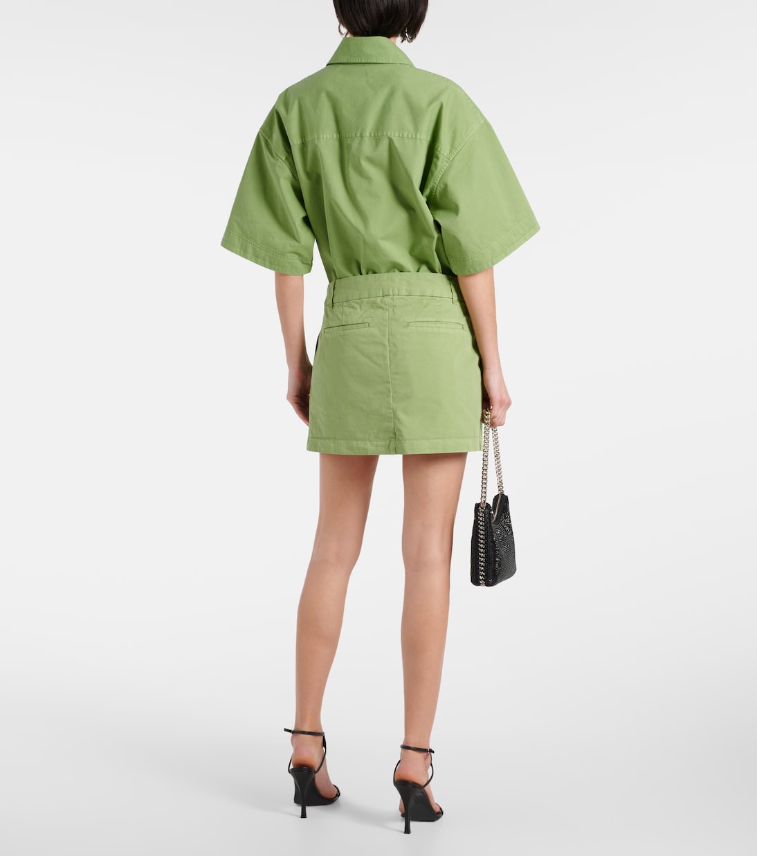 Minifalda de lona de algodón | Stella McCartney