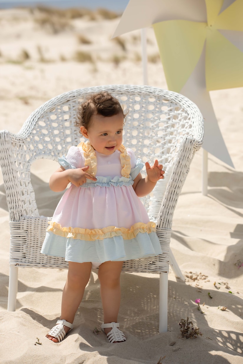 Baby - Abito in cotone con ruches | Patachou