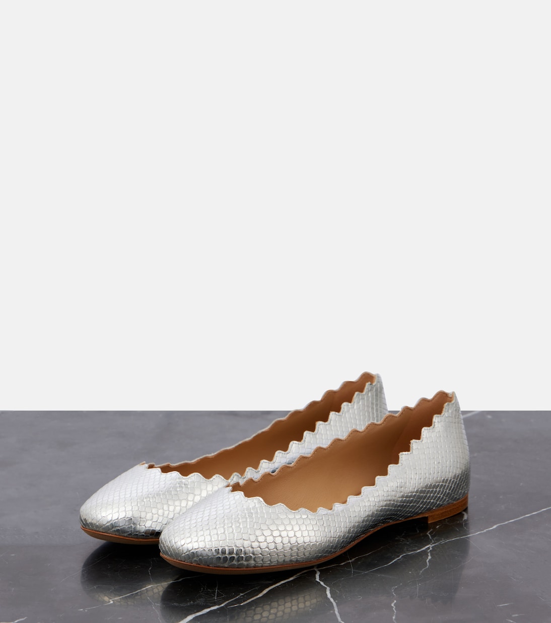 Ballerinas Lauren aus Metallic-Leder | Chloé