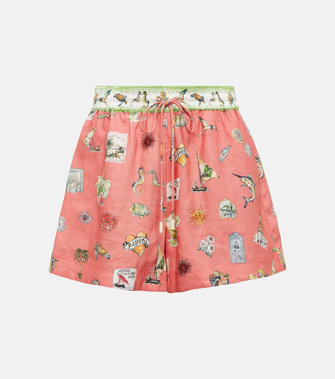 Short imprimé en lin | Alémais
