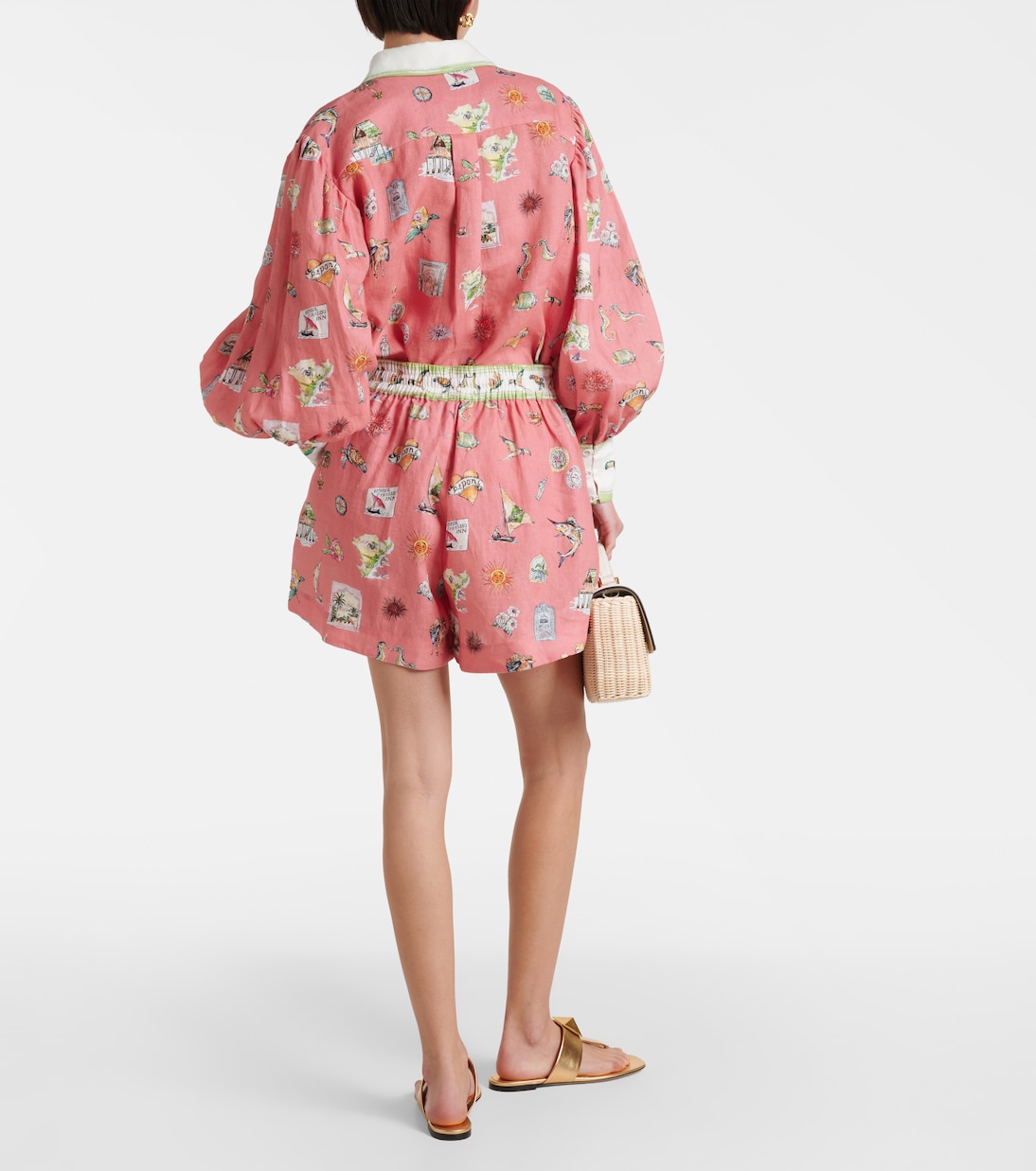 Short imprimé en lin | Alémais