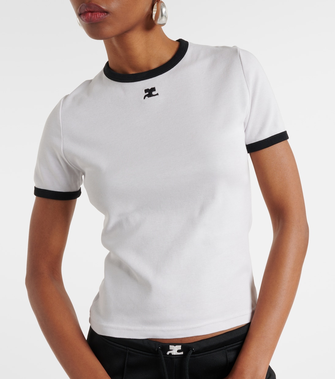 T-shirt Reedition en coton à logo | Courrèges