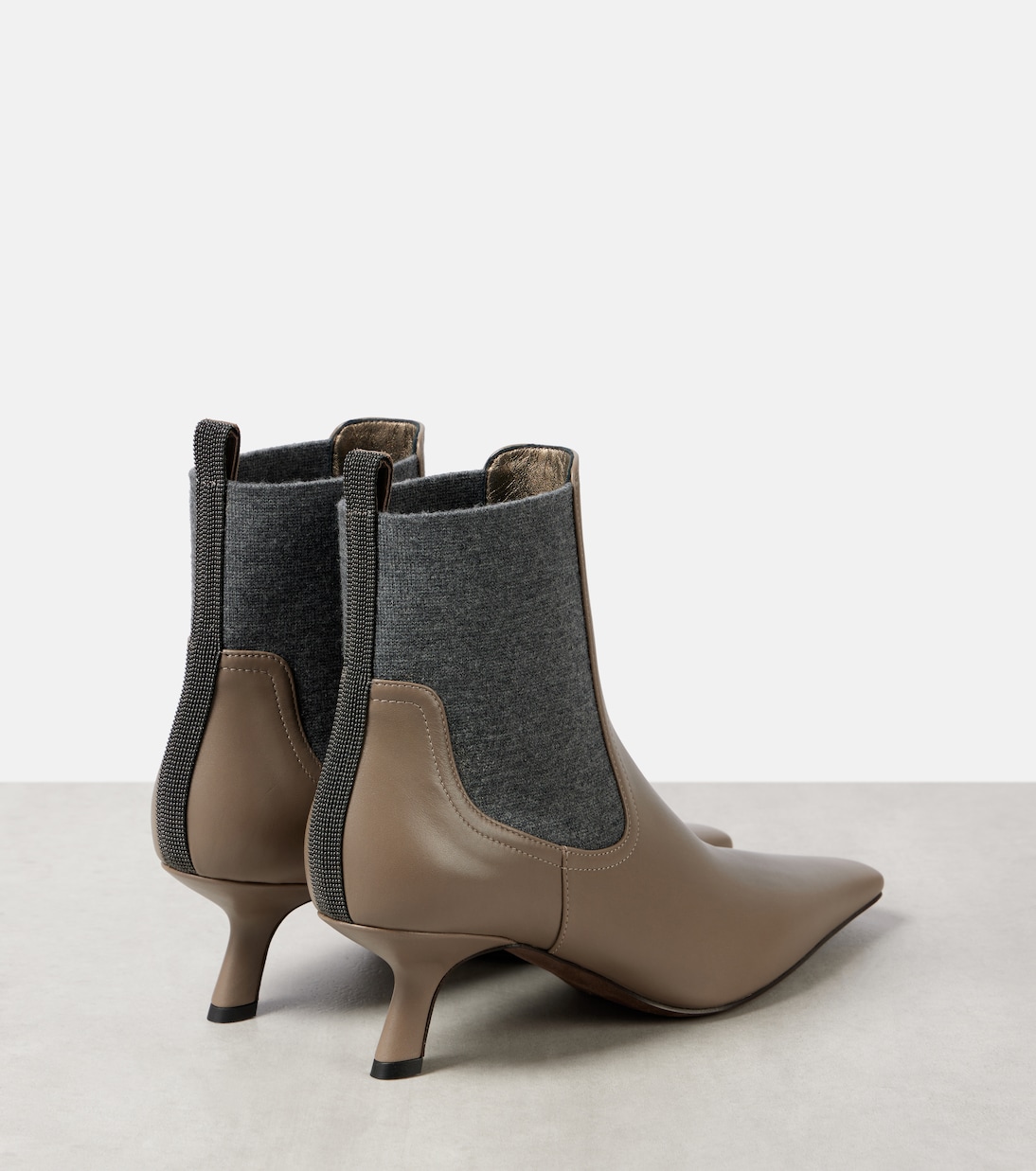 Verzierte Chelsea Boots aus Leder | Brunello Cucinelli