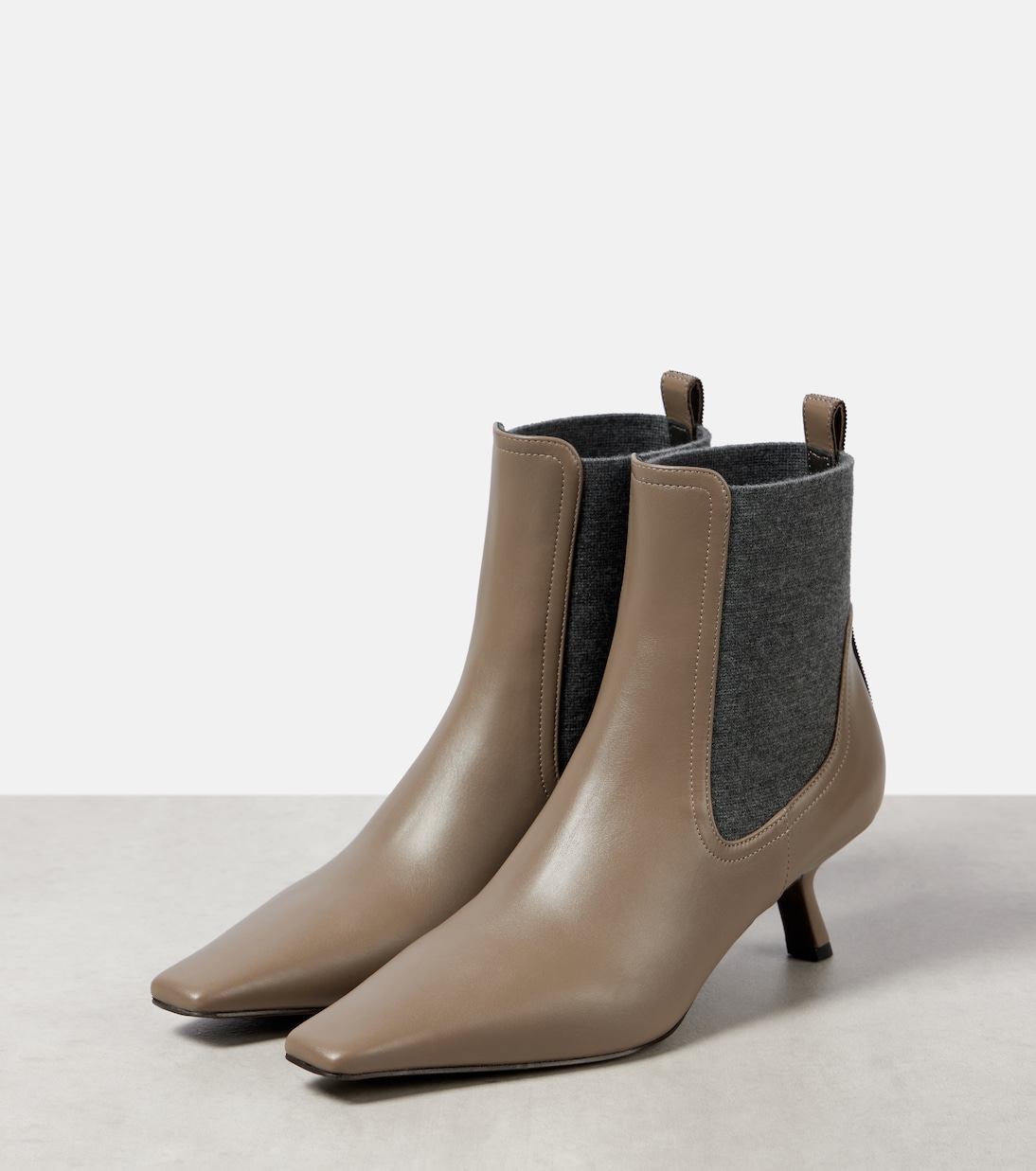 Verzierte Chelsea Boots aus Leder | Brunello Cucinelli